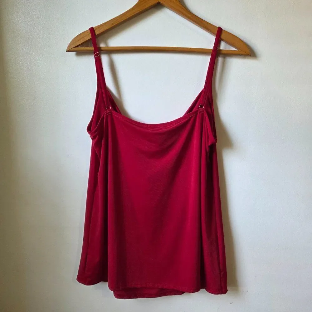 NWT MAURICES SEXY DRESS COWL NECK RED TANK TOP SIZE LARGE - Picture 6 of 12